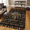 Aztec Eagle And Ornaments Gold Rug Sport Decor Gift Floor Decor Living Room Carpet Rug Area Rug - 7a1b98935c3c