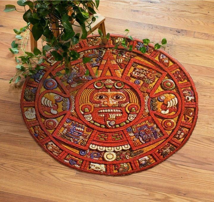 Aztec Emprire 1 Round Carpet Floor Rug Living Room Bedroom Decor Round Area Rug Carpet Aztec Emprire 1 Round Carpet Floor Rug Living Room Bedroom Decor Round Area Rug Carpet