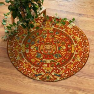 Aztec Emprire Round Carpet Floor Rug Living Room Bedroom Decor Round Area Rug Carpet