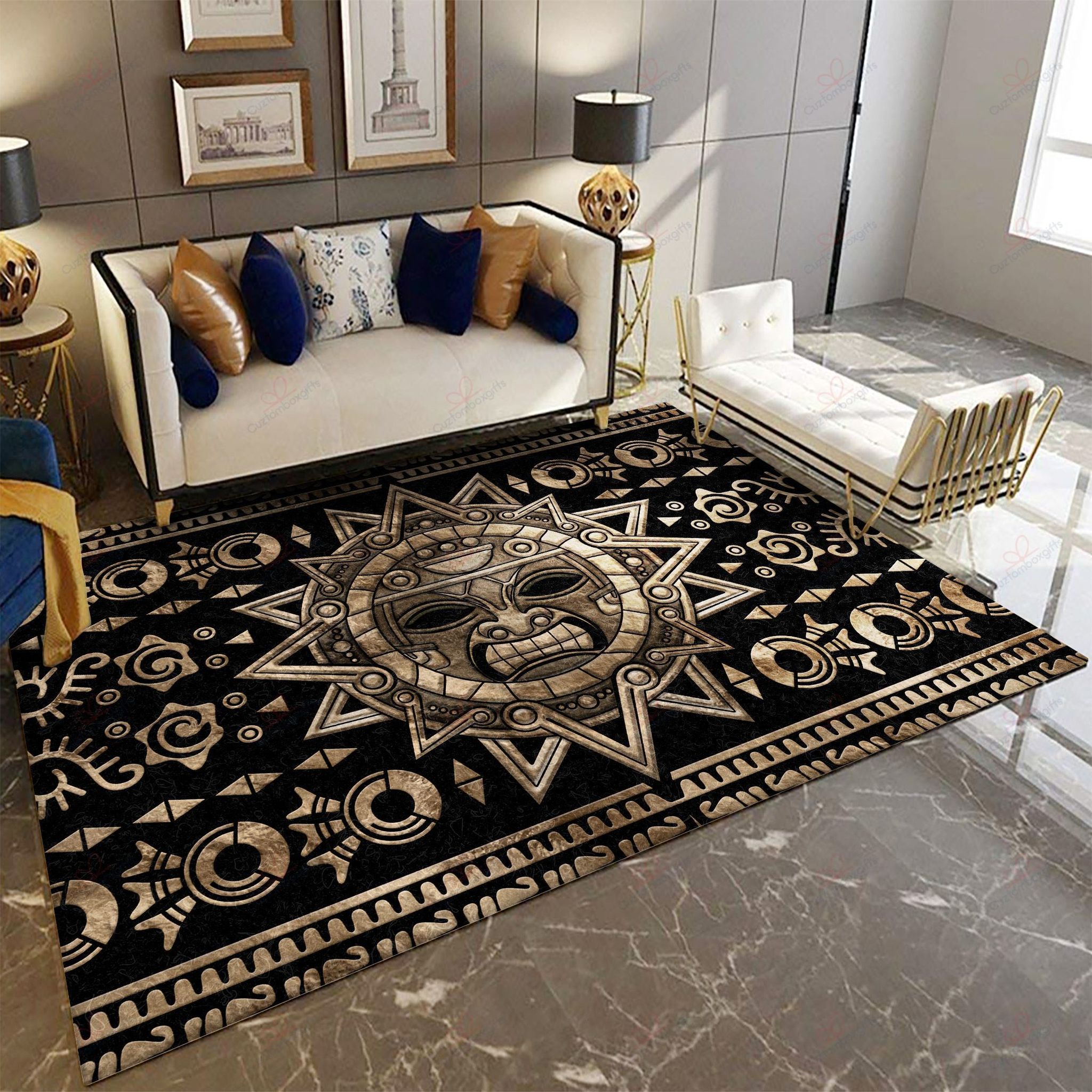 Aztec Sun God Rug Sport Decor Gift Floor Decor Living Room Carpet Rug Area Rug - b4afd638a33c Aztec Sun God Rug Sport Decor Gift Floor Decor Living Room Carpet Rug Area Rug - b4afd638a33c
