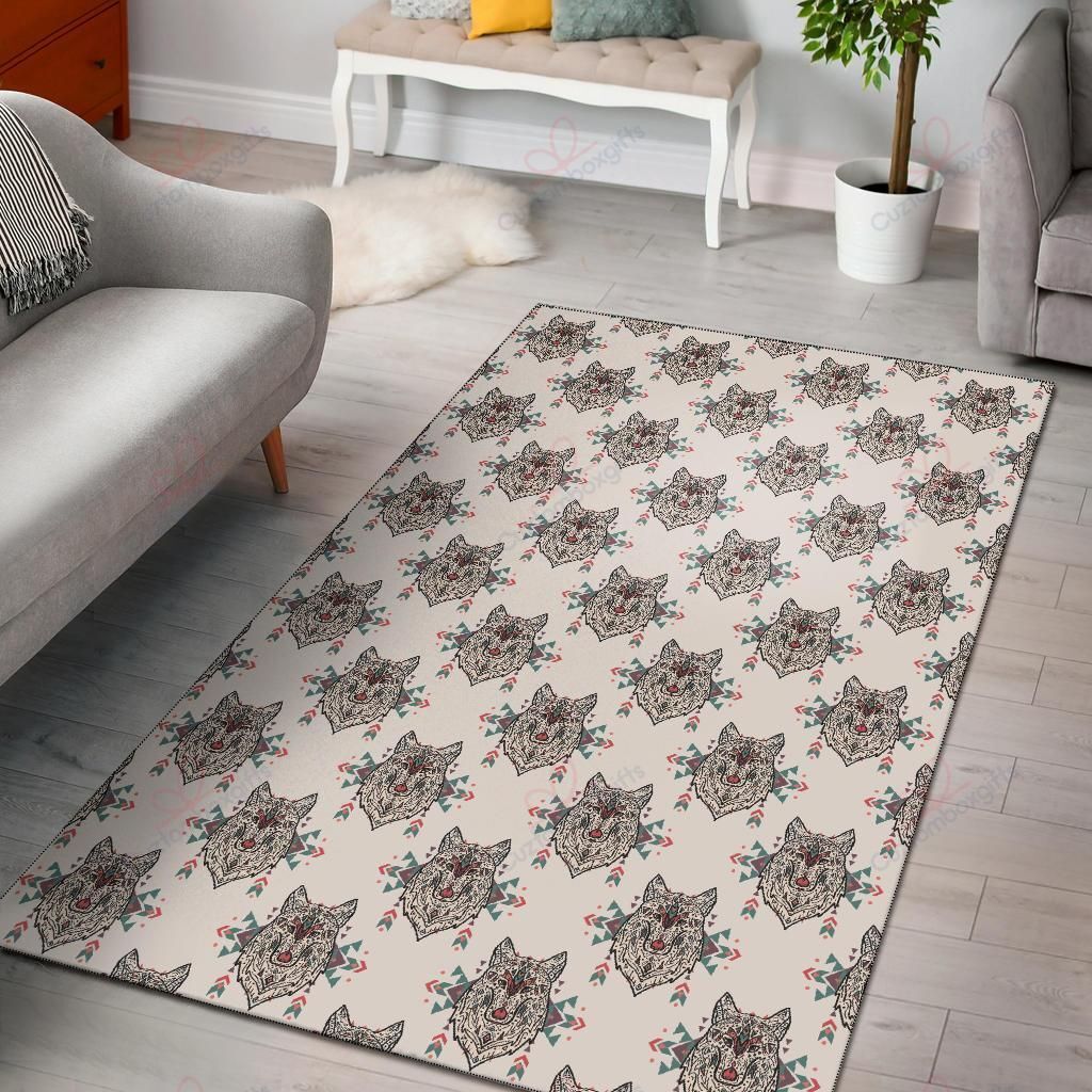 Aztec Wolf Pattern 1 Rug Sport Decor Gift Floor Decor Living Room Carpet Rug Area Rug - b3f44ac4820b Aztec Wolf Pattern 1 Rug Sport Decor Gift Floor Decor Living Room Carpet Rug Area Rug - b3f44ac4820b