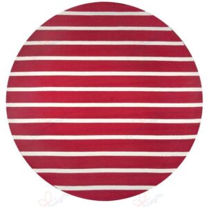 Azzura Hill Red Round Carpet Floor Rug Living Room Bedroom Decor Round Area Rug Carpet