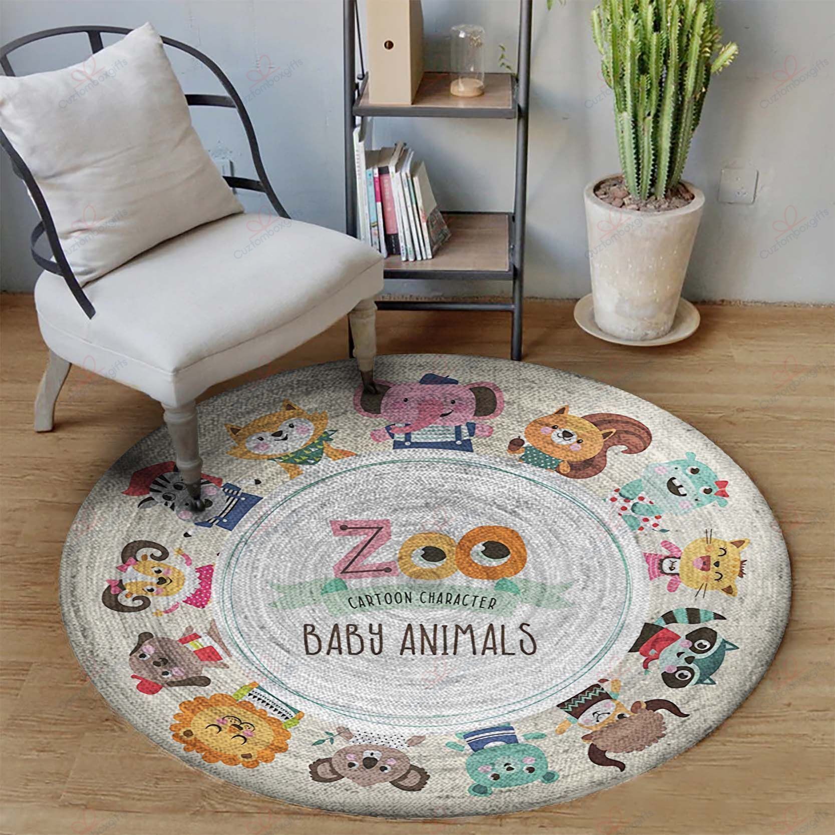 Baby Animal Round Carpet Floor Rug Living Room Bedroom Decor Round Area Rug Carpet Baby Animal Round Carpet Floor Rug Living Room Bedroom Decor Round Area Rug Carpet