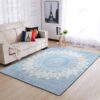 Baby Blue Boho Mandala Rug Sport Decor Gift Floor Decor Living Room Carpet Rug Area Rug - 4c9010c97c9a