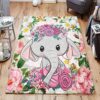Baby Elephant Rug Sport Decor Gift Floor Decor Living Room Carpet Rug Area Rug - 621638f71c24