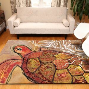 Baby Sea Turtle Rug Sport Decor Gift Floor Decor Living Room Carpet Rug Area Rug - 31275efe30a0