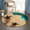 Baby Turtle Round Carpet Floor Rug Living Room Bedroom Decor Round Area Rug Carpet