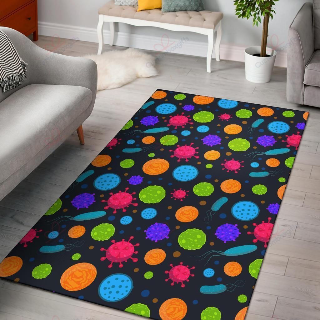 Bacteria Virus Pattern Rug Sport Decor Gift Floor Decor Living Room Carpet Rug Area Rug - aa351ff0634d Bacteria Virus Pattern Rug Sport Decor Gift Floor Decor Living Room Carpet Rug Area Rug - aa351ff0634d