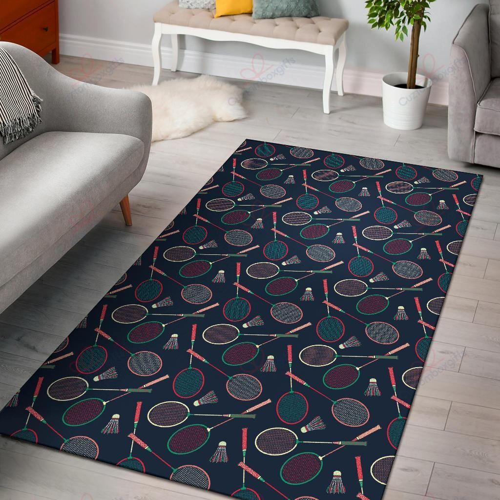 Badminton Pattern 3 Rug Sport Decor Gift Floor Decor Living Room Carpet Rug Area Rug - dc562a8b2061 Badminton Pattern 3 Rug Sport Decor Gift Floor Decor Living Room Carpet Rug Area Rug - dc562a8b2061