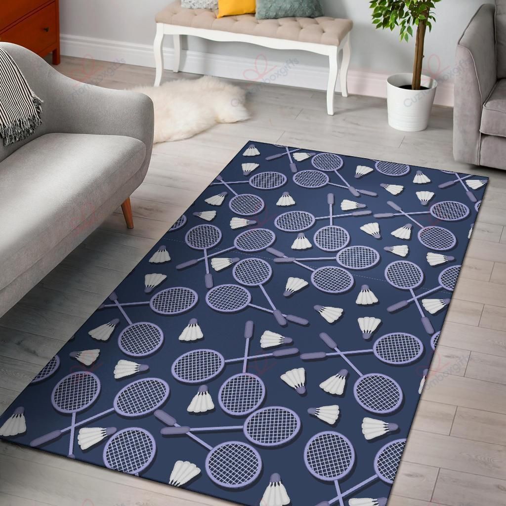 Badminton Pattern Rug Sport Decor Gift Floor Decor Living Room Carpet Rug Area Rug - e76a53c20e54 Badminton Pattern Rug Sport Decor Gift Floor Decor Living Room Carpet Rug Area Rug - e76a53c20e54