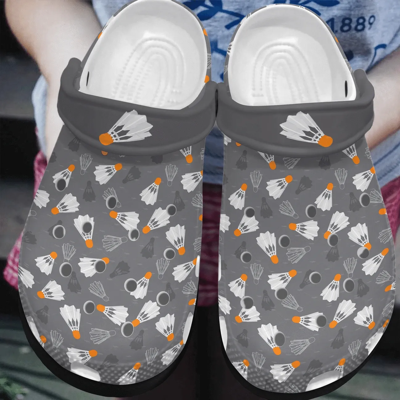 Badminton Personalized Clog Custom Crocs Comfortablefashion Style Comfortable For Women Men Kid Print 3D Badminton Pattern Badminton Personalized Clog Custom Crocs Comfortablefashion Style Comfortable For Women Men Kid Print 3D Badminton Pattern