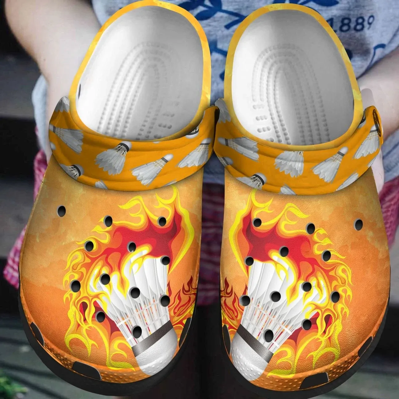 Badminton Personalized Clog Custom Crocs Comfortablefashion Style Comfortable For Women Men Kid Print 3D Love Badminton Badminton Personalized Clog Custom Crocs Comfortablefashion Style Comfortable For Women Men Kid Print 3D Love Badminton