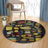 Baking Round Carpet Floor Rug Living Room Bedroom Decor Round Area Rug Carpet