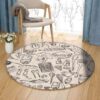Baking Pattern 1 Round Carpet Floor Rug Living Room Bedroom Decor Round Area Rug Carpet