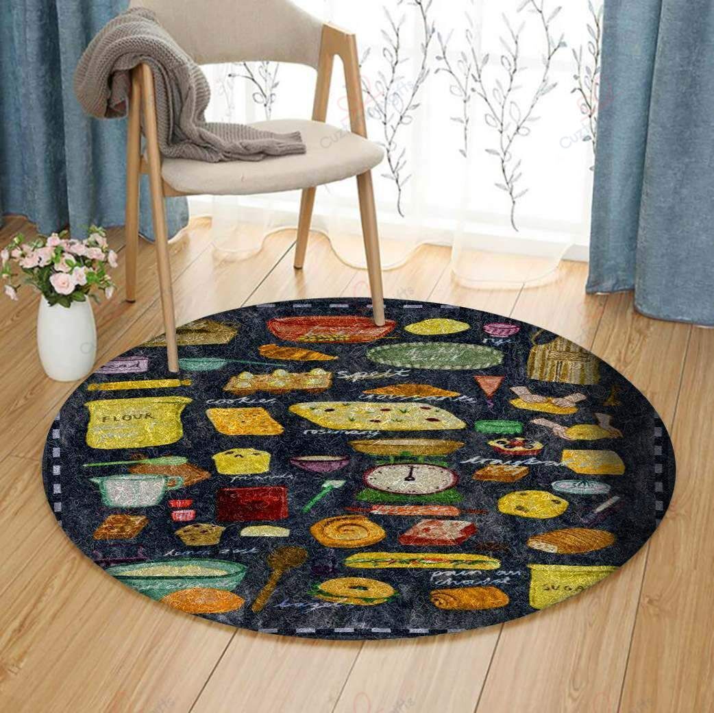 Baking Pattern Round Carpet Floor Rug Living Room Bedroom Decor Round Area Rug Carpet Baking Pattern Round Carpet Floor Rug Living Room Bedroom Decor Round Area Rug Carpet