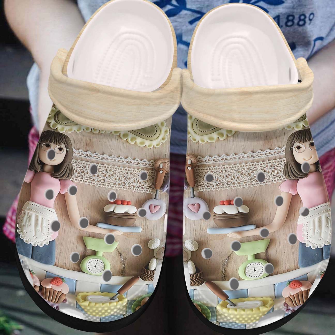 Baking Personalized Clog Custom Crocs Comfortablefashion Style Comfortable For Women Men Kid Print 3D Baking Girl Baking Personalized Clog Custom Crocs Comfortablefashion Style Comfortable For Women Men Kid Print 3D Baking Girl