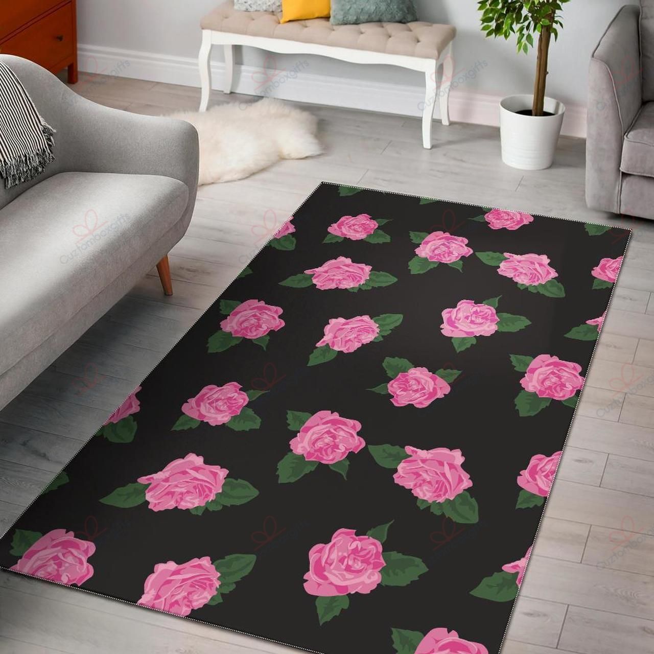 Ballerina Pink Rose Rug Sport Decor Gift Floor Decor Living Room Carpet Rug Area Rug - 081e6b20e21f Ballerina Pink Rose Rug Sport Decor Gift Floor Decor Living Room Carpet Rug Area Rug - 081e6b20e21f