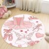 Ballet Angel Round Carpet Floor Rug Living Room Bedroom Decor Round Area Rug Carpet