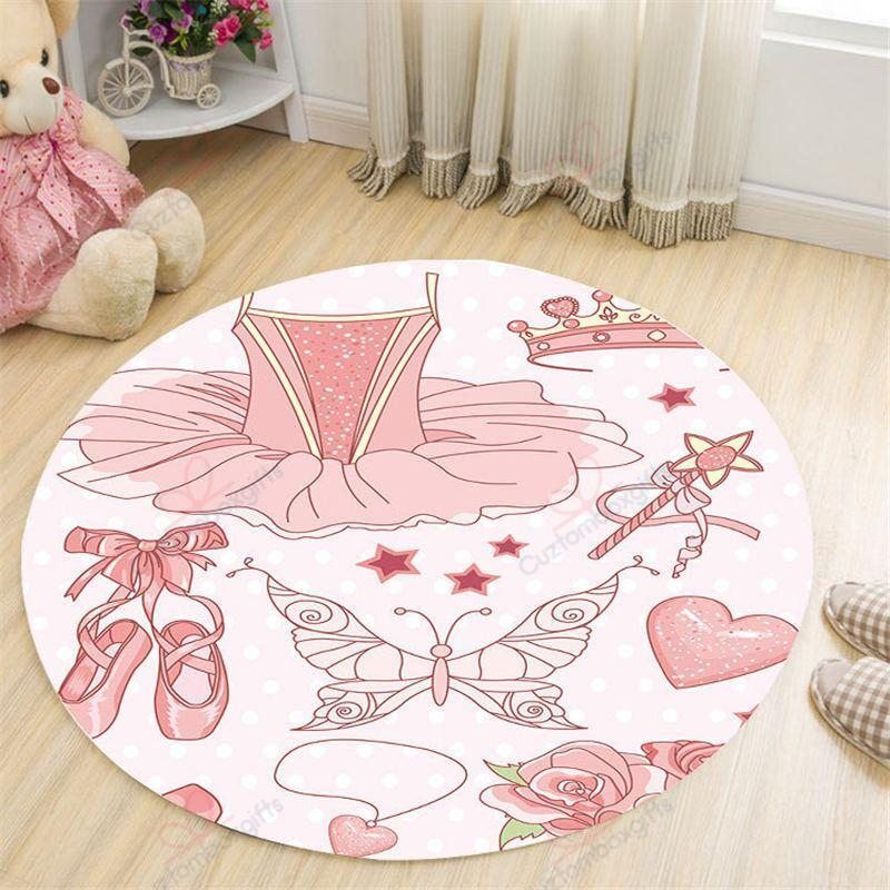 Ballet Angel Round Carpet Floor Rug Living Room Bedroom Decor Round Area Rug Carpet Ballet Angel Round Carpet Floor Rug Living Room Bedroom Decor Round Area Rug Carpet