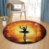 Ballet Round Carpet Floor Rug Living Room Bedroom Decor Round Area Rug Carpet