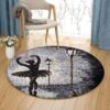 Ballet Night Street Round Carpet Floor Rug Living Room Bedroom Decor Round Area Rug Carpet