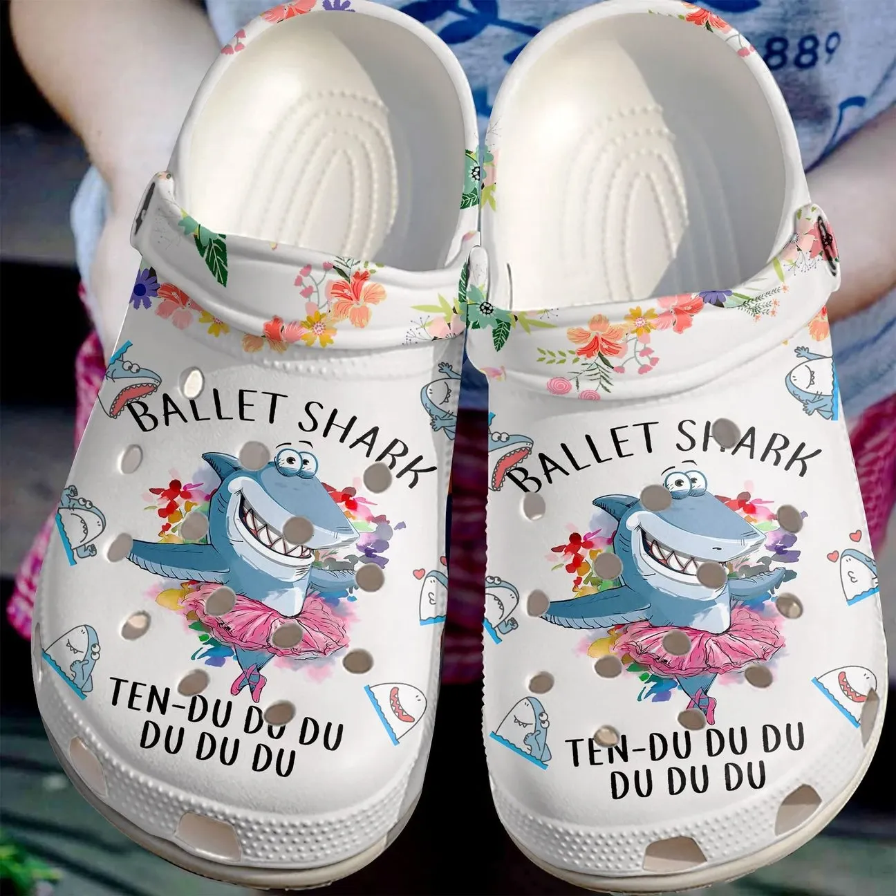 Ballet Personalize Clog Custom Crocs Fashionstyle Comfortable For Women Men Kid Print 3D Ballet Shark Ballet Personalize Clog Custom Crocs Fashionstyle Comfortable For Women Men Kid Print 3D Ballet Shark