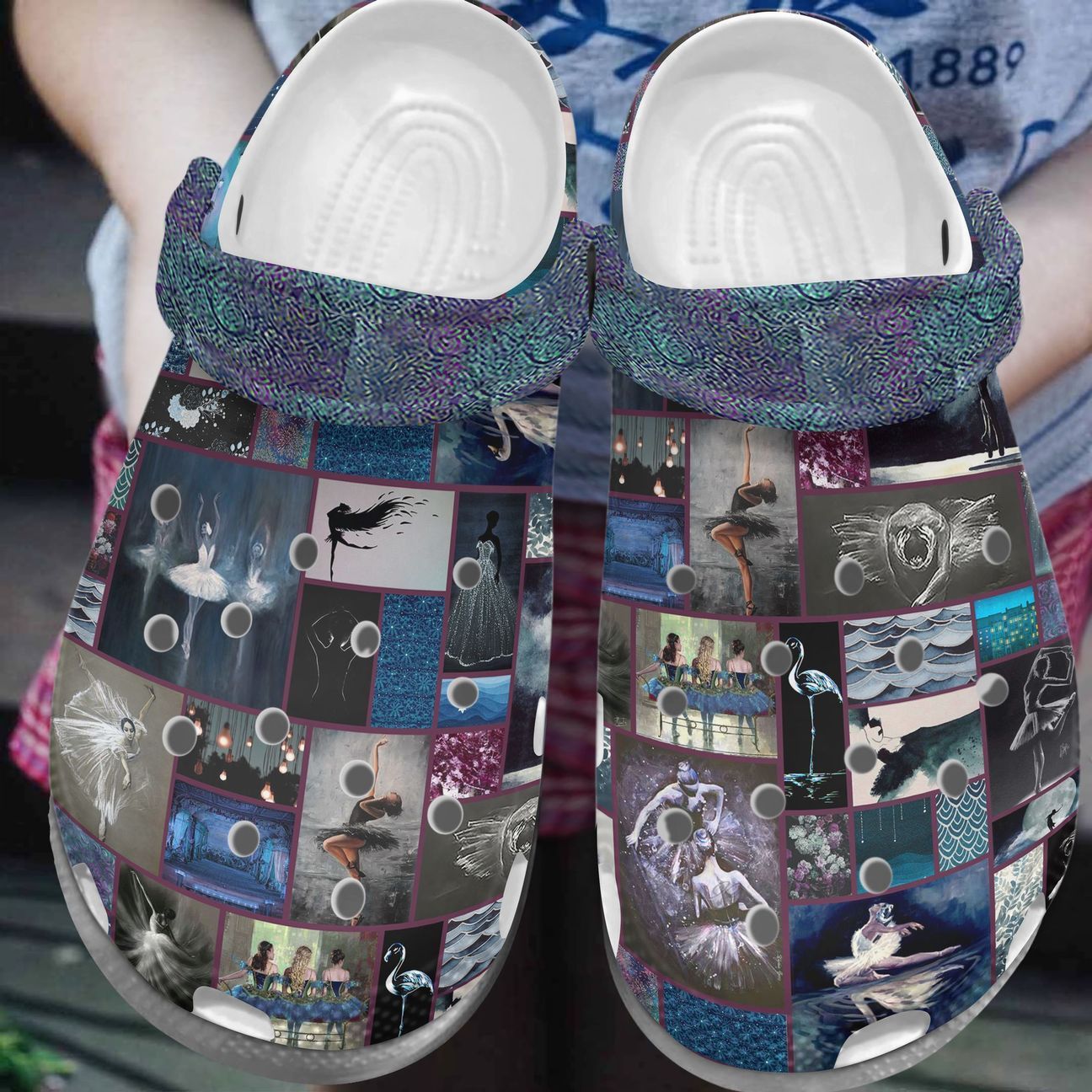 Ballet Personalize Clog Custom Crocs Fashionstyle Comfortable For Women Men Kid Print 3D Swan Song Ballet Personalize Clog Custom Crocs Fashionstyle Comfortable For Women Men Kid Print 3D Swan Song