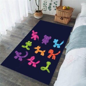 Balloons Dog Rug Sport Decor Gift Floor Decor Living Room Carpet Rug Area Rug - f3e234f7e2a1