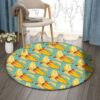 Banana Round Carpet Floor Rug Living Room Bedroom Decor Round Area Rug Carpet