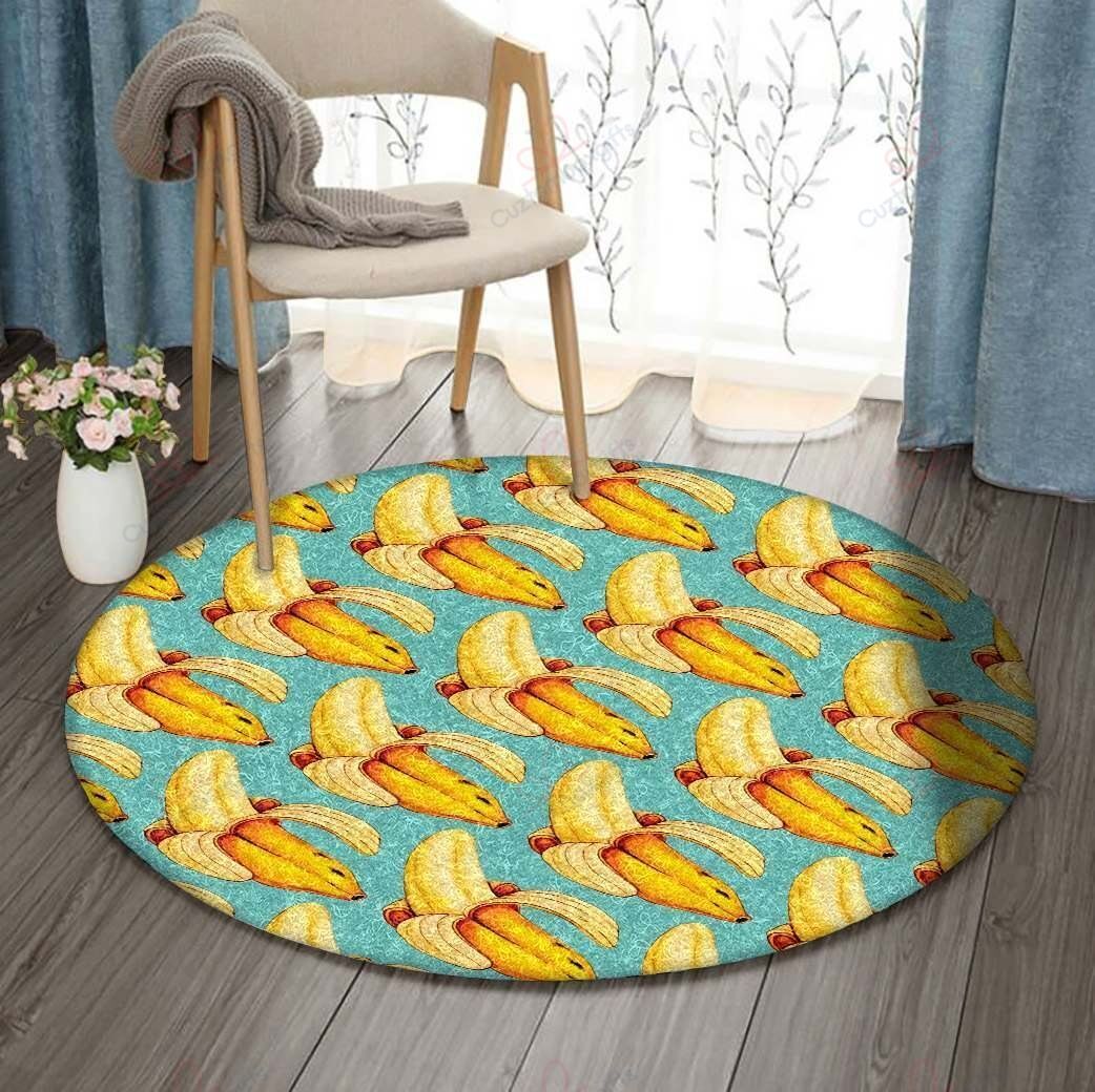 Banana Round Carpet Floor Rug Living Room Bedroom Decor Round Area Rug Carpet Banana Round Carpet Floor Rug Living Room Bedroom Decor Round Area Rug Carpet