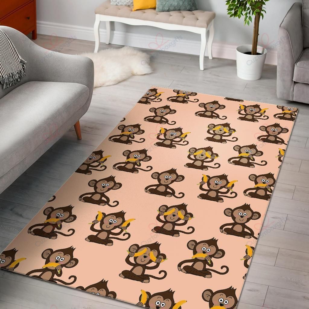 Banana Monkey Print Pattern Rug Sport Decor Gift Floor Decor Living Room Carpet Rug Area Rug - 11d719bf97ab Banana Monkey Print Pattern Rug Sport Decor Gift Floor Decor Living Room Carpet Rug Area Rug - 11d719bf97ab
