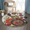 Banjo Round Carpet Floor Rug Living Room Bedroom Decor Round Area Rug Carpet