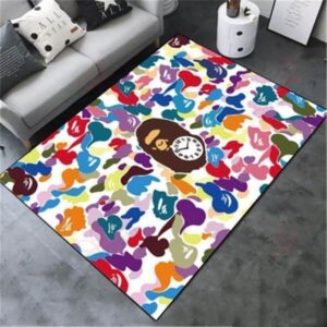 Bape Fashion Brand Combination Of Colors Rug Sport Decor Gift Floor Decor Living Room Carpet Rug Area Rug - c63eb182352c