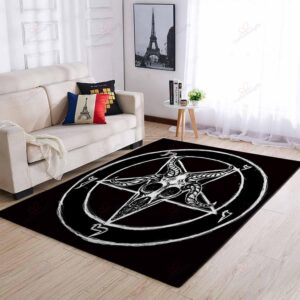 Baphomet Pentagram Rug Sport Decor Gift Floor Decor Living Room Carpet Rug Area Rug - a108ae7ed22f