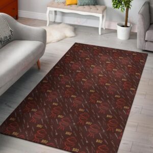 Barbecue Pattern 1 Rug Sport Decor Gift Floor Decor Living Room Carpet Rug Area Rug - fc7364a202d5