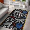 Barber Rug Sport Decor Gift Floor Decor Living Room Carpet Rug Area Rug - e2878c3cb569