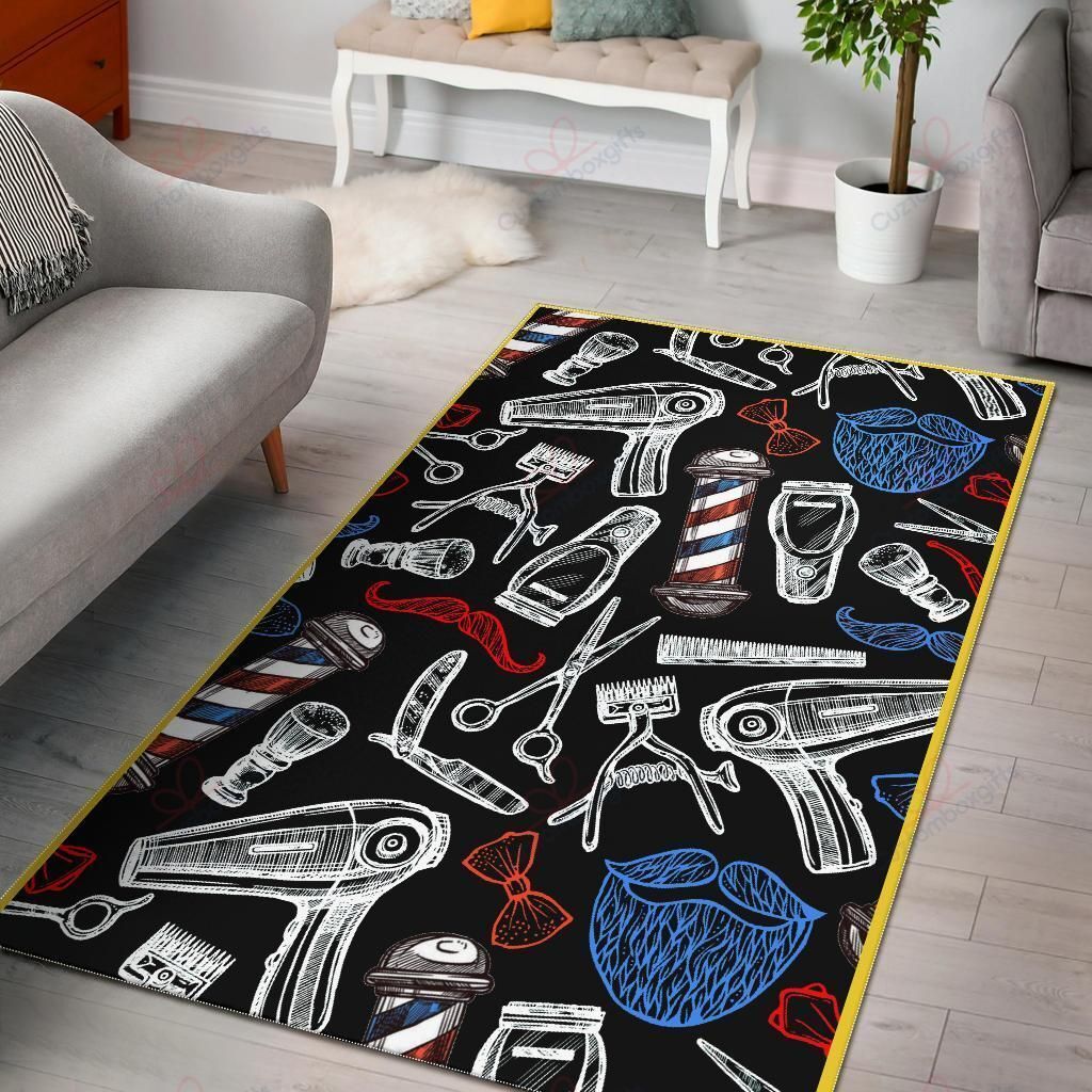 Barber Rug Sport Decor Gift Floor Decor Living Room Carpet Rug Area Rug - e2878c3cb569 Barber Rug Sport Decor Gift Floor Decor Living Room Carpet Rug Area Rug - e2878c3cb569
