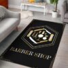 Barber Rug Barber Shop Gold Black Rug Sport Decor Gift Floor Decor Living Room Carpet Rug Area Rug - 1118430ad391