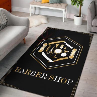 Barber Rug Barber Shop Gold Black Rug Sport Decor Gift Floor Decor Living Room Carpet Rug Area Rug - 1118430ad391 Barber Rug Barber Shop Gold Black Rug Sport Decor Gift Floor Decor Living Room Carpet Rug Area Rug - 1118430ad391