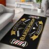Barber Rug Barber Shop Haircut And Shave Black Rug Sport Decor Gift Floor Decor Living Room Carpet Rug Area Rug - c5d718ffcf3a