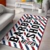Barber Shop Rug Barber Poles Background Rug Sport Decor Gift Floor Decor Living Room Carpet Rug Area Rug - fea9dee6f344