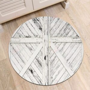 Barn Door Round Carpet Floor Rug Living Room Bedroom Decor Round Area Rug Carpet