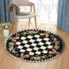 Barn Evergreen Round Carpet Floor Rug Living Room Bedroom Decor Round Area Rug Carpet