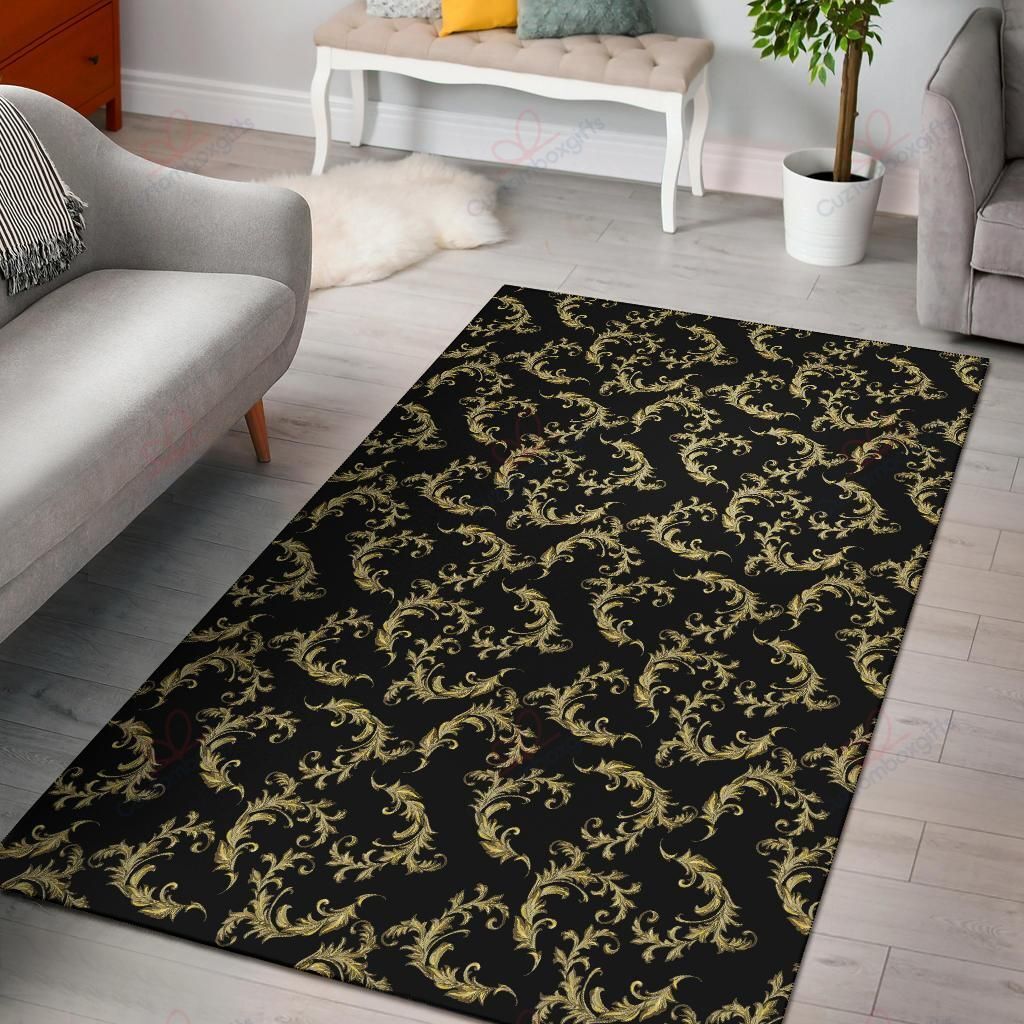 Baroque Golden Pattern 1 Rug Sport Decor Gift Floor Decor Living Room Carpet Rug Area Rug - 90d8c1966306 Baroque Golden Pattern 1 Rug Sport Decor Gift Floor Decor Living Room Carpet Rug Area Rug - 90d8c1966306