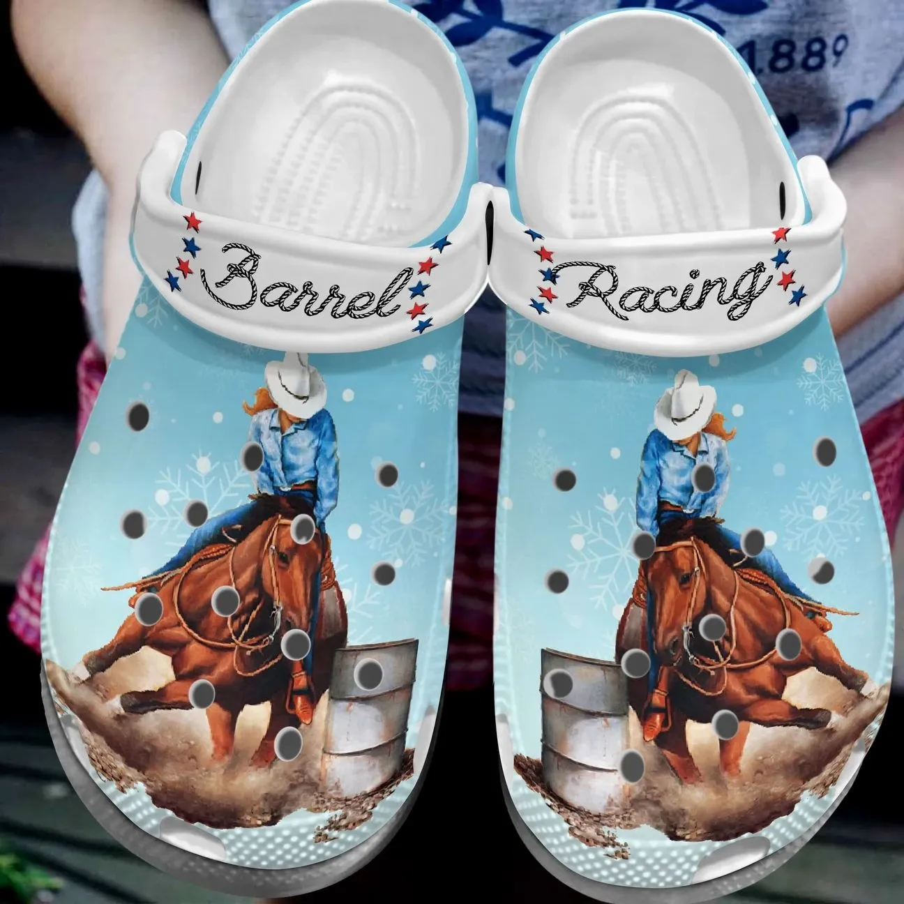 Barrel Racing Personalize Clog Custom Crocs Fashionstyle Comfortable For Women Men Kid Print 3D 6 Colors Barrel Racing Personalize Clog Custom Crocs Fashionstyle Comfortable For Women Men Kid Print 3D 6 Colors