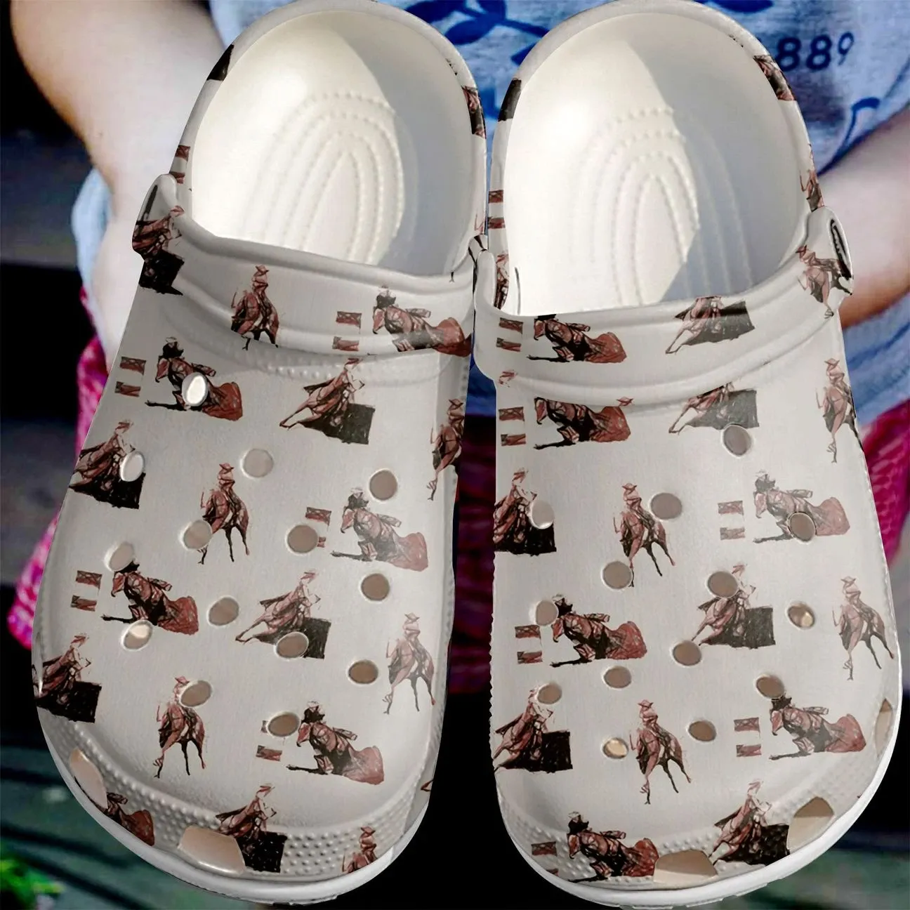 Barrel Racing Personalize Clog Custom Crocs Fashionstyle Comfortable For Women Men Kid Print 3D Racing Life Barrel Racing Personalize Clog Custom Crocs Fashionstyle Comfortable For Women Men Kid Print 3D Racing Life