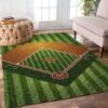 Baseball 2 Rug Sport Decor Gift Floor Decor Living Room Carpet Rug Area Rug - d45093d96621