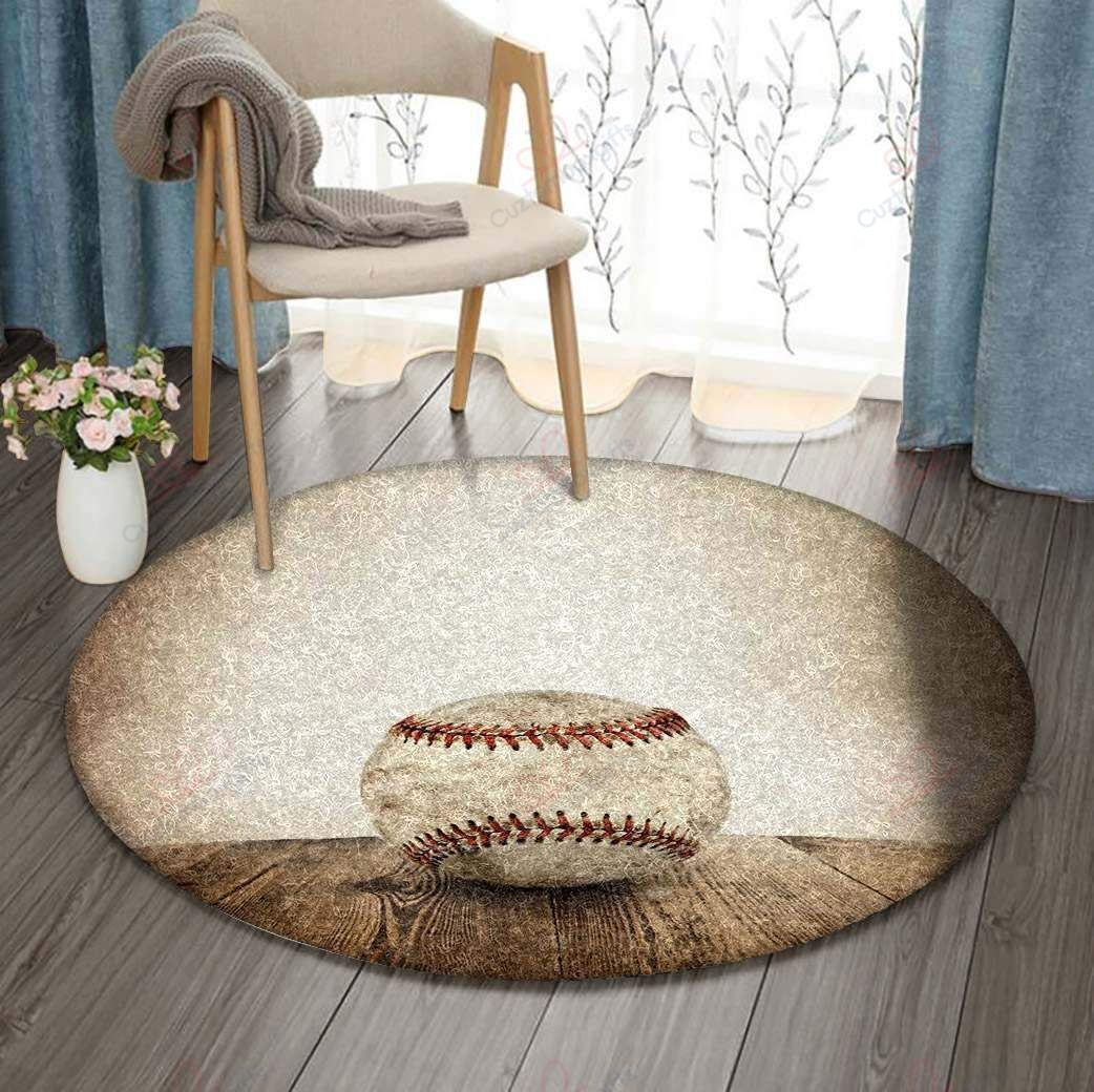 Baseball Ball 2 Round Carpet Floor Rug Living Room Bedroom Decor Round Area Rug Carpet Baseball Ball 2 Round Carpet Floor Rug Living Room Bedroom Decor Round Area Rug Carpet