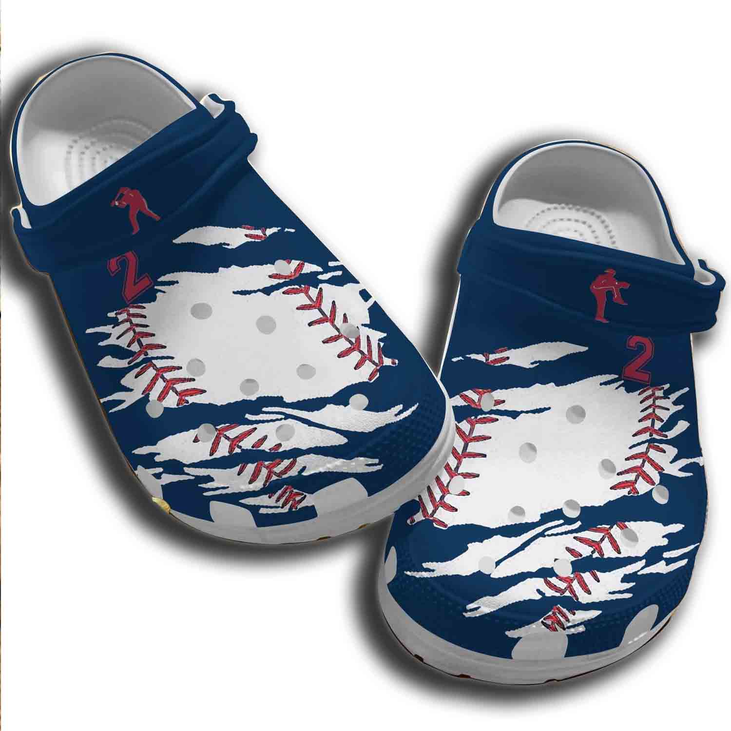 Baseball Ball Crocs Clog For Men Women Customize Number Baseball Ball Crocs Clog For Men Women Customize Number