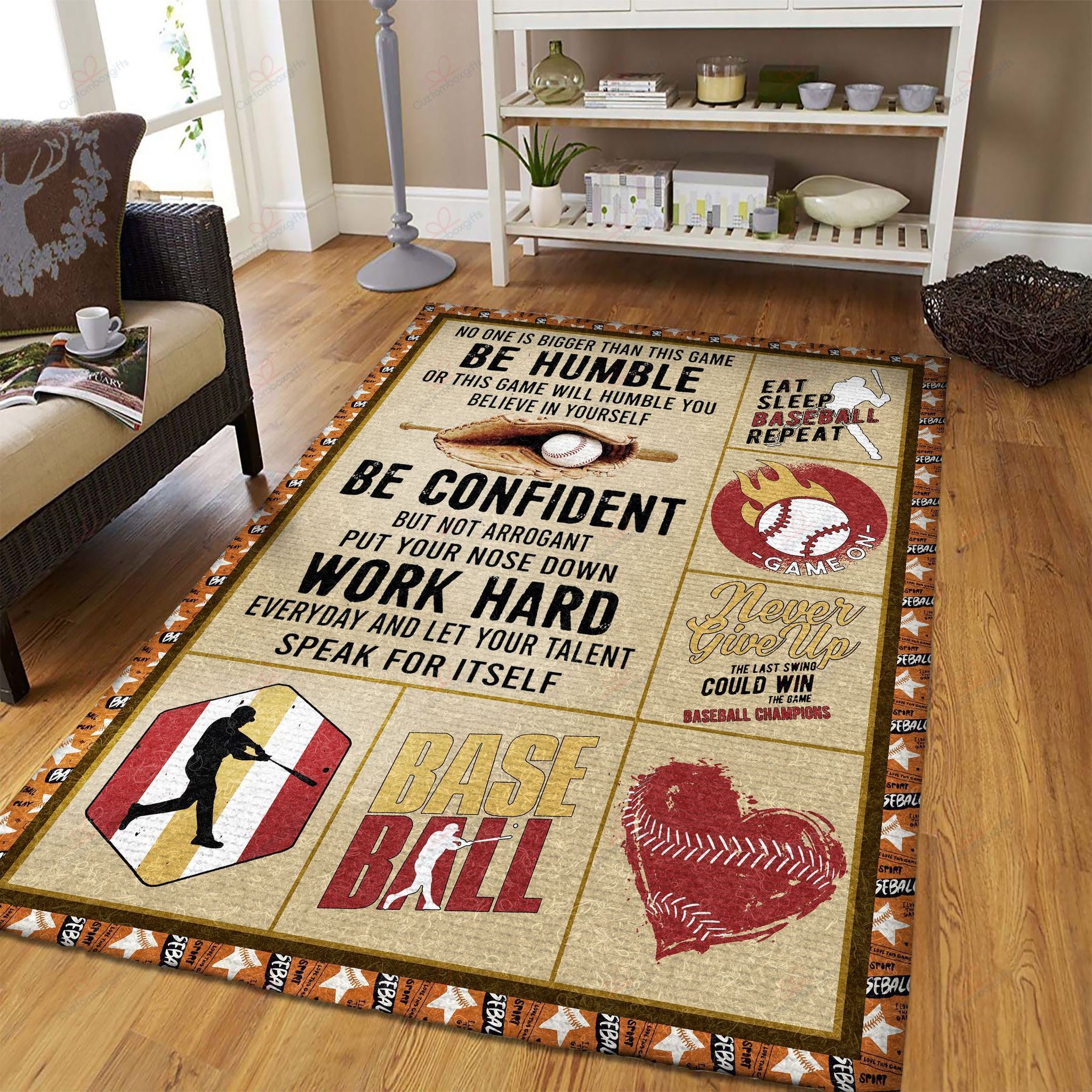 Baseball Be Humble Be Confident Work Hard Rug Sport Decor Gift Floor Decor Living Room Carpet Rug Area Rug - 1612ec8c2ec0 Baseball Be Humble Be Confident Work Hard Rug Sport Decor Gift Floor Decor Living Room Carpet Rug Area Rug - 1612ec8c2ec0